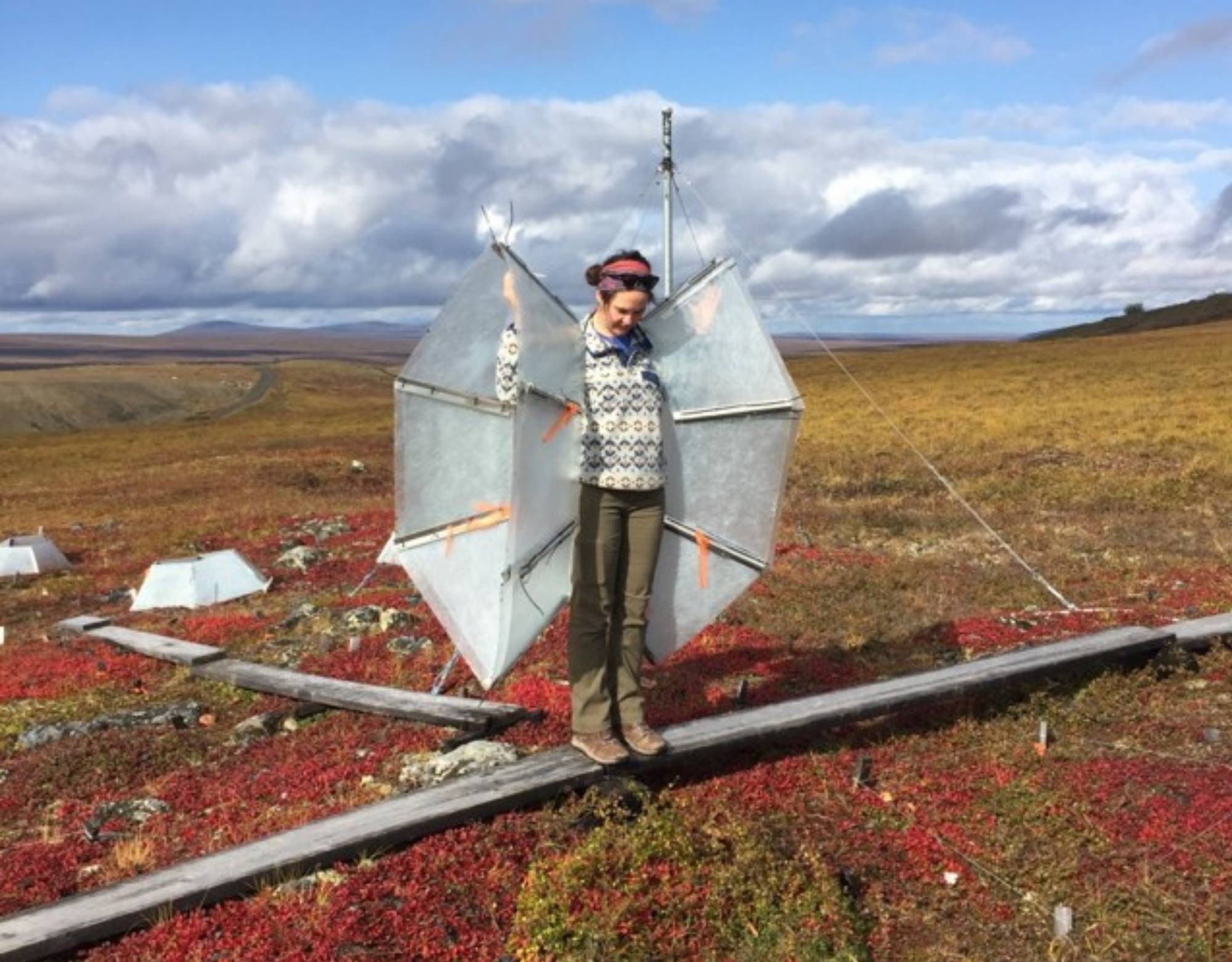Sarah poses during the Imnavait ITEX teardown